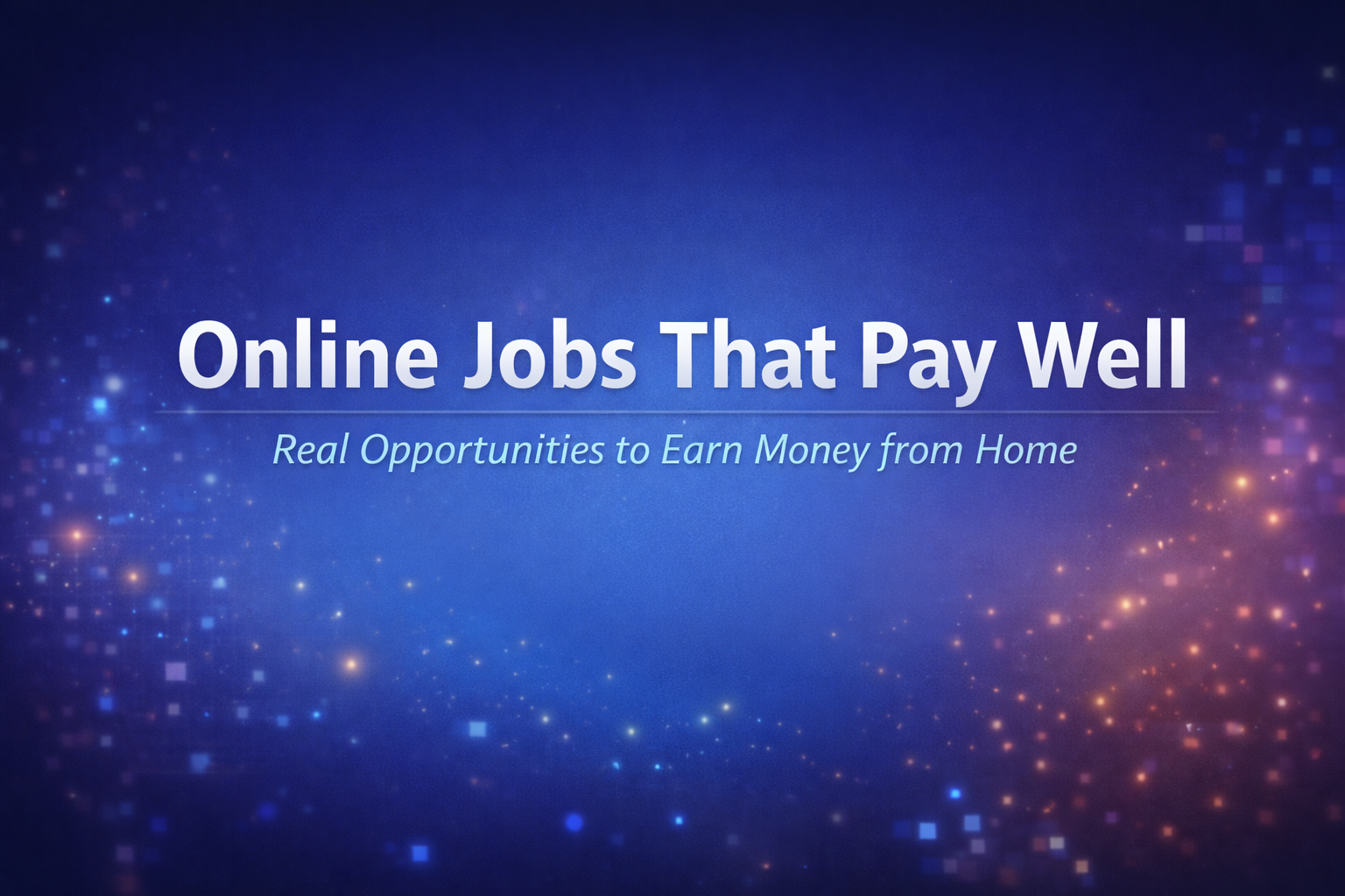 online jobs that pay well