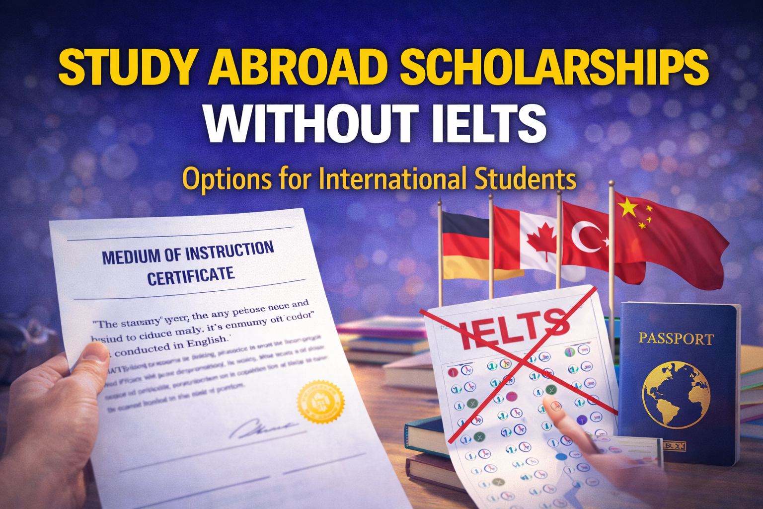 scholarships without IELTS
