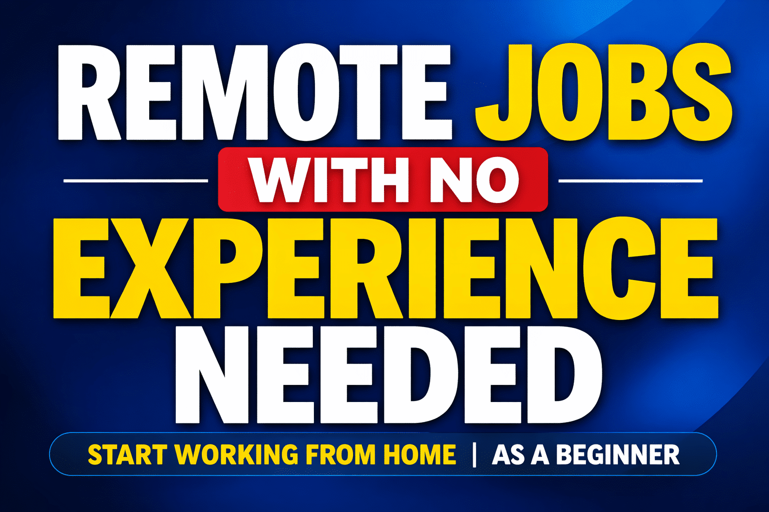 remote jobs with no experience needed